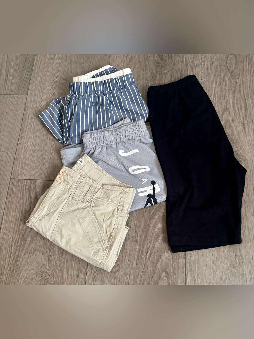 Kids Bottoms Set - Black, Blue Stripe, Gray, and Khaki